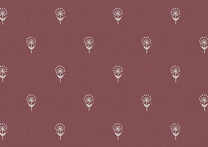 Emily Bond Wild Thyme, Burgundy - Roller Blind - Image 6